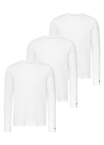 Longsleeve "3P LS Tee", Herren, Gr. S (48), wei&szlig;, wei&szlig;, wei&szlig;, Jersey, Obermaterial: 95% Baumwolle, 5% Elasthan, Tommy Hilfiger Underwear, regular fit normal, Rundhals, Shirts Longsleeve