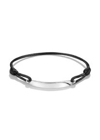 Armband Thomas Sabo "Together Textilarmband" Gr. 24, silber (silberfarben, schwarz), Armb&auml;nder, Damen, 24, Silber 925 (recycelt) Textil, Silber 925 (recycelt), Textil, Armband
