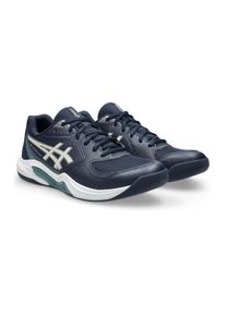 Tennisschuh asics "GEL-DEDICATE 9 INDOOR", Herren, Gr. 42,5, midnight, oatmeal, Synthetik, Schuhe Tennisschuh, f&uuml;r Teppichb&ouml;den