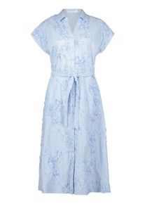 BETTY & CO Sommerkleid BETTY & CO "Sommerkleid mit Stickerei", Damen, Gr. 42, EURO, blau (wei&szlig;, hellblau), Obermaterial: 76% Baumwolle CO. 24% Polyester PES., Kleider Sommerkleid