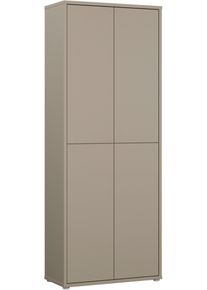 Schuhschrank FORTE "Alice Springs, Schuhschrank, H&ouml;he 191,9 cm, 4 T&uuml;ren, viel Platz", taupe, B:74,5cm H:191,9cm T:34,9cm, Holzwerkstoff, Schr&auml;nke, Schuhschrank, Stauraumschrank, Mehrzweckschrank, Breite 74,5 cm, mit 8 B&ouml;den