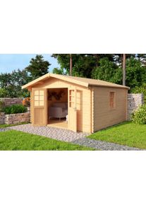 Gartenhaus Konifera "Nienstedten 2", beige (naturbelassen), Fu&szlig;boden im Gartenhaus, ohne Dacheindeckung, Holzwerkstoff, Gartenh&auml;user, Gartenhaus, in 3 Varianten