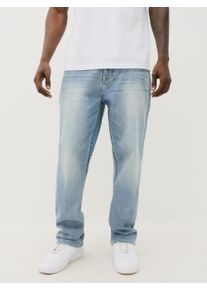 Loose-fit-Jeans True Religion "BOBBY SN NF", Herren, Gr. 36, L&auml;nge 32, blau (brilliant med wash), Denim/Jeans, Obermaterial: 98% Baumwolle, 2% Elasthan, Abriebeffekte, loose fit lang, Jeans Loose-fit-Jeans, Baumwollmischung, loose fit