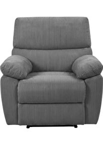 Relaxsessel Home Affaire "LANNOY, TV-Sessel, elektr. o. manuelle Relaxfunktion, USB A/C", grau (anthrazit), B:95cm H:96cm T:94cm, Sessel, Relaxsessel, Elektrische Variante mit USB A/C. Federkern, Webstoff