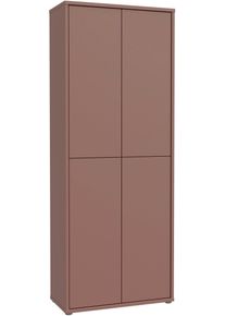 Schuhschrank FORTE "Alice Springs, Schuhschrank, H&ouml;he 191,9 cm, 4 T&uuml;ren, viel Platz", orange (terracotta), B:74,5cm H:191,9cm T:34,9cm, Holzwerkstoff, Schr&auml;nke, Schuhschrank, Stauraumschrank, Mehrzweckschrank, Breite 74,5 cm, mit 8 B&ouml;den