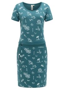 Sommerkleid Ragwear "Minikleid Baomi Summer YOUMODO", Damen, Gr. S, N-Gr, blau (ocean gr&uuml;n), Obermaterial: 100% Baumwolle CO., Kleider Sommerkleid