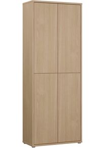Schuhschrank FORTE "Alice Springs, Schuhschrank, H&ouml;he 191,9 cm, 4 T&uuml;ren, viel Platz", el eiche, B:74,5cm H:191,9cm T:34,9cm, Holzwerkstoff, Schr&auml;nke, Schuhschrank, Stauraumschrank, Mehrzweckschrank, Breite 74,5 cm, mit 8 B&ouml;den