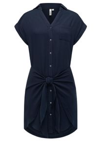 Blusenkleid Ragwear "Blusenkleid Bahaya", Damen, Gr. XXL, N-Gr, blau (navy), Obermaterial: 100% Viskose CV., Kleider Blusenkleid