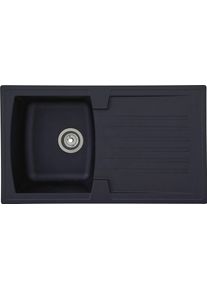 Einbausp&uuml;le respekta, schwarz, B:86cm H:20cm T:50cm, Verbundwerkstoff, K&uuml;chensp&uuml;len, Einbausp&uuml;le