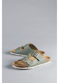 Pantolette ANISTON SHOES, Damen, Gr. 42, Textil, gr&uuml;n (oliv), Lederimitat, Schuhe Pantolette, Sommerschuh, Strandschuh mit gepolstertem Fu&szlig;bett
