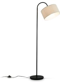 OTTO HOME Stehlampe "GORRIN", schwarz (schwarz, beige), 1, &Oslash; 25cm H: 145cm, 1 Stk., Leuchten, Stehleuchte, Textilschirm, Kabelschalter, E27-Fassung, 145cm H&ouml;he, Stehlampe