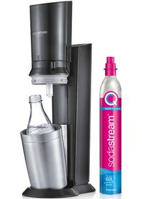 Wassersprudler SodaStream "Crystal 3.0", schwarz, B:29cm H:45cm T:20cm, Kunststoff, Wassersprudler, Wassersprudler, mit Quick Connect CO2-Zylinder und 1x Glaskaraffe 0,7 L