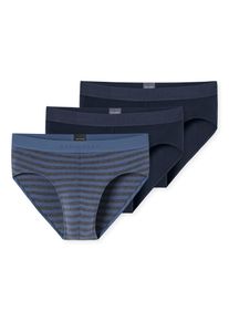 Rioslip Schiesser "95/5 Multipacks", Herren, Gr. 7, Single Jersey, blau (929, sortiert 18), Single Jersey, Obermaterial: 95% Baumwolle, 5% Elasthan, k&ouml;rpernah, Unterhosen Rioslip, ohne Eingriff, softer Logobund