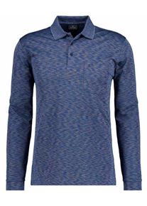 Poloshirt Ragman, Herren, Gr. L, blau (blau, melange, 707), Piqu&eacute;, 70% Baumwolle, 30% Polyester, regular fit, ohne Ausschnitt, Shirts Poloshirt