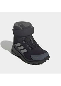 Wanderschuh adidas terrex "TRAILMAKER 2 HIGH CLIMAWARM+ KINDER", Jungen, Gr. 38, silber (core schwarz, matte silber, grau six), Synthetik, Textil, Schuhe Wanderschuh