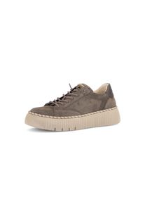 Slip-On Sneaker Gabor, Damen, Gr. 43, Leder Synthetik, braun (taupe), Glattleder, Veloursleder, aufgeraut, leicht gl&auml;nzend, unifarben, Schuhe Slip-On Sneaker, Freizeitschuh, Halbschuh, Slipper mit gl&auml;nzendem Schmuckelement