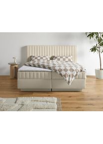 Boxbett HOMSY BY ANA JOHNSON "Moonio inkl. Bettkasten", beige (creme), B:207cm L:214cm, Komplettbetten, Boxbett, erh&auml;ltlich in verschiedenen Breiten und H&auml;rtegraden