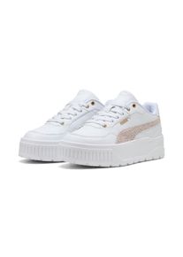 Sneaker Puma "KARMEN II IDOL TOPCAT", Damen, Gr. 39, Textil, wei&szlig; (Puma wei&szlig;, frosted ivory), Synthetik, Schuhe Sneaker, f&uuml;r sportliche Aktivit&auml;ten und Streetwear, mit Schn&uuml;rung