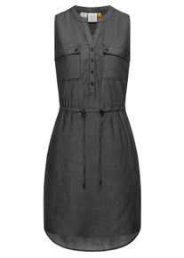 Shirtkleid Ragwear "Shirtkleid Roisin Denim", Damen, Gr. XL, N-Gr, schwarz (schwarz24), Obermaterial: 60% Baumwolle CO. 40% Viskose CV., Kleider Shirtkleid