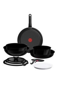 Pfannen-Set Tefal "Ingenio Excellence Keramik", schwarz, Pfannen, Pfannen-Set, abnehmbarer Ingenio-Griff, Thermo-Signal, stapelbar, Induktion