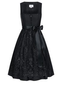 N&uuml;bler Dirndl N&Uuml;BLER "Midi Dirndl Kathleen", Damen, Gr. 42, EURO, schwarz, Obermaterial: 90% Polyester PES. 10% Viskose CV., Kleider Dirndl