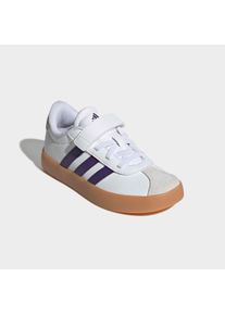 Sneaker adidas Sportswear "VL COURT 3.0 KIDS", M&auml;dchen, Gr. 28, cloud wei&szlig;, violet, gum 3, Leder, Synthetik, Schuhe Sneaker, inspiriert vom Design des adidas samba