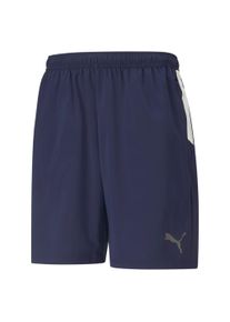 Trainingsshorts Puma "TEAMLIGA SIDELINE SHORTS", Herren, Gr. S, N-Gr, blau (peacoat, Puma schwarz, Puma wei&szlig;), Obermaterial: 100% Polyester, unifarben, regular fit kniefrei, Hosen Trainingsshorts, mit Rei&szlig;verschlusstasche, aus atmungsaktivem Material, regular fit