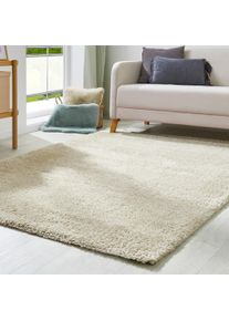 Hochflor-Teppich ANDIAMO "Chicago", beige, B:160cm H:40mm L:230cm, Obermaterial: 100% Polypropylen, Teppiche, Hochflor-Teppich, Uni Farben, weich & kuschelig, ideal im Wohnzimmer & Schlafzimmer