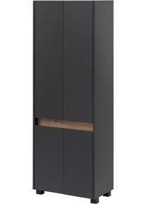 Hochschrank Schildmeyer "Cosmo, Hochschrank, Made in Germany, B: 57 cm", grau (anthrazit), B:56,9cm H:164,5cm T:33cm, FSC-zertifizierter Holzwerkstoff, Schr&auml;nke, Hochschrank, Solide Verarbeitung - Dieses Produkt ist in Deutschland gefertigt