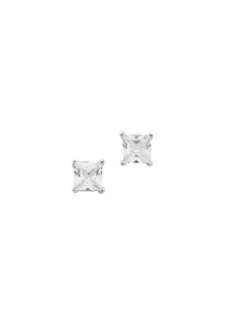 Paar Ohrstecker Firetti "Schmuck Geschenk Silber 925 Ohrschmuck Princess in mehreren Gr&ouml;&szlig;en" Gr. 5, transparent (silberfarben, kristallwei&szlig;, kristallwei&szlig;), Ohrringe, Damen, 5, Silber 925 (Sterlingsilber), Paar Ohrstecker, mit Zirkonia (synth.)