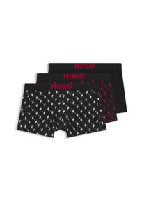 Trunk HUGO UNDERWEAR "TRIPLET GIFT SET", Herren, Gr. XXL (56), 3 Stk., open rot 641, Jersey, Obermaterial: 95% Baumwolle, 5% Elasthan, k&ouml;rpernah, Unterhosen Trunk, aus Stretch-Baumwolle mit kurzem Bein und Logo-Bund