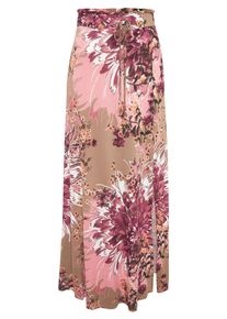 Maxirock Lascana, Damen, Gr. 40, taupe bedruckt, Jersey, Obermaterial: 100% Viskose, bedruckt, figurumspielend lang, R&ouml;cke Maxirock, mit Schlitz