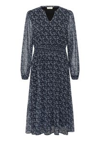 Midikleid Cream "Damen Kleid CRYuna", Damen, Gr. 38, N-Gr, schwarz (schwarz neutral leaf), Obermaterial: 100% Polyester PES., Kleider Midikleid
