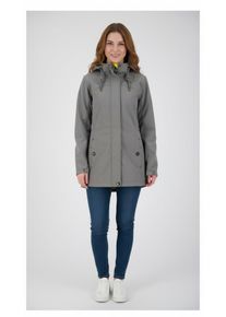 Softshellmantel ANKERGLUT "ANKERGLUTBRISE WMN II", Damen, Gr. 40/42 (M), grau (hellgrau), Softshell, 96% Polyester, 4% Elasthan, regular fit ca. Mitte Oberschenkel, verstellbar mit verstellbarem Klettverschluss, M&auml;ntel Softshellmantel, auch in Gro&szlig;en Gr&ouml;&szlig;en erh&auml;ltlich