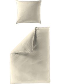 Bettw&auml;sche Bierbaum "Bettw&auml;sche 3002", beige, B/L: 135cm x 200cm, 1 Stk., 1 Stk., Renforc&eacute;, B/L: 80cm x 40cm, 2, Renforc&eacute;, Obermaterial: 100% Baumwolle, Bettw&auml;sche, Bettw&auml;sche, Renforce stone washed, 100 % Baumwolle, soft touch