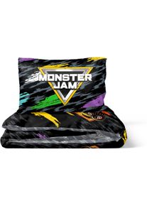 Bettw&auml;sche "Monster Jam Streaks & Colors", bunt (schwarz), B/L: 137cm x 200cm, 1 Stk., 1 Stk., Baumwoll-Leinen Mix, B/L: 80cm x 80cm, 2, Baumwoll-Leinen Mix, Obermaterial: 100% Baumwolle, Bettw&auml;sche, Bettw&auml;sche