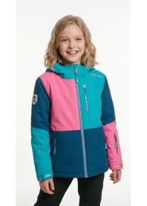 Winterjacke Trollkids "KIDS HALLINGDAL JACKET", M&auml;dchen, Gr. 128, bunt (schwarz turquoise, madeira blau, light magenta), Obermaterial: 100% Polyester. Futter: 100% Polyamid. Wattierung: 100% Polyester, Jacken Winterjacke, sportliche, aus Polyester und Polyamid, wasserdicht, atmungsaktiv