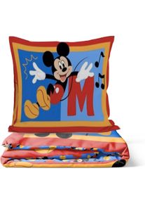 Bettw&auml;sche Disney "Mickey Mouse Fun Times", rot, B/L: 137cm x 200cm, 1 Stk., 1 Stk., Baumwoll-Leinen Mix, B/L: 80cm x 80cm, 2, Baumwoll-Leinen Mix, Obermaterial: 100% Baumwolle, Bettw&auml;sche, Bettw&auml;sche