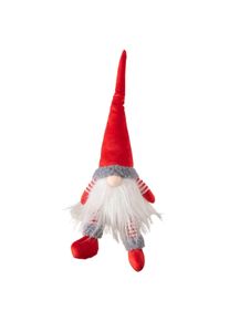 Kantenhocker OTTO HOME "Wichtel, rot-wei&szlig;", rot (grau, rot, wei&szlig;), B:15cm H:42cm T:18cm, Polyester, Dekofiguren, Kantenhocker, Handgearbeiteter Wichtel im Ringelshirt, H&ouml;he 42 cm