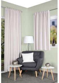 Vorhang Home Wohnideen "ESKAMIO, 1 St&uuml;ck, blickdicht, Leinenstruktur" Gr. 5, beige (creme), B:135cm H:245cm, Polyester, Gardinen, Vorhang, Thermo, Blickdicht, Leinenstruktur, &Uuml;berbreite
