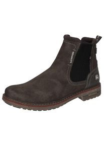 Chelseaboots Lerros, Herren, Gr. 40, Warmfutter, braun (dunkelgrau), Lederimitat, Schuhe Chelseaboots, Schlupfstiefel, mit Rei&szlig;verschluss, Winterboots mit Warmfutter