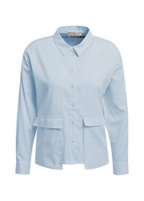 Smith & Soul Hemdbluse SMITH & SOUL, Damen, Gr. L, blau (light blau), Web, Obermaterial: 70% Baumwolle, 27% Polyester, 3% Elasthan, unifarben, normal, 2-Knopf-Manschette, Blusen Hemdbluse, mit Pattentaschen vorn