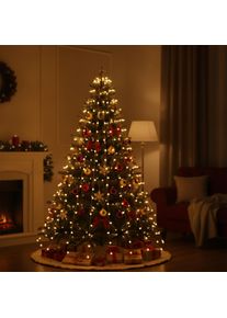 OTTO HOME LED-Baummantel "Rallor", gold (schwarz), Dioden 136 Stk., Gesamtl&auml;nge 1,7m, Lichterketten, Kugel LEDs, IP44, warmwei&szlig;, Timer, LED-Baummantel