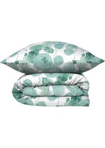 Bettw&auml;sche Schiesser "Mia aus weicher Baumwolle mit floralem Muster", gr&uuml;n (mint), B/L: 135cm x 200cm, 1 Stk., 1 Stk., Renforc&eacute;, B/L: 80cm x 80cm, 2, Renforc&eacute;, Obermaterial: 100% Baumwolle, Bettw&auml;sche, Bettw&auml;sche, OEKO-TEX MADE IN GREEN