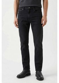 Slim-fit-Jeans Calvin Klein Jeans, Herren, Gr. 33, L&auml;nge 34, schwarz (wall street schwarz), Denim/Jeans, Obermaterial: 99% Baumwolle, 1% Elasthan, unifarben, slim fit normal, Jeans Slim-fit-Jeans, Slim fit mit Eingrifftaschen
