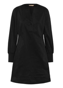 Midikleid Culture "Damen Kleid CUzila", Damen, Gr. XXL, N-Gr, schwarz, Obermaterial: 65% Baumwolle CO. 33% Polyester PES. 2% Elasthan EL., Kleider Midikleid