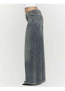 Loose-fit-Jeans Tally Weijl "SPADEWACKIE5", Damen, Gr. 42, N-Gr, medium indigowashusedeffects6, Denim/Jeans, Obermaterial: 99% Baumwolle, 1% Elasthan, Abriebeffekte, loose fit lang, Jeans Loose-fit-Jeans, Baumwollmischung, Mid Waist