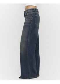 Loose-fit-Jeans Tally Weijl "SPADEWACKIE5", Damen, Gr. 38, N-Gr, midschwarz indigowash dirtybeige2, Denim/Jeans, Obermaterial: 99% Baumwolle, 1% Elasthan, Abriebeffekte, loose fit lang, Jeans Loose-fit-Jeans, Baumwollmischung, Mid Waist