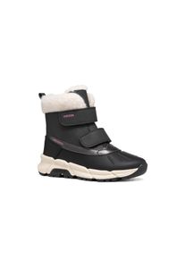 Winterboots Geox "J FLEXYPER PLUS GIRL", M&auml;dchen, Gr. 36, schwarz, Synthetik, Textil, Schuhe Winterboots, Klettboots, wasserabweisend, Warmfutter, Gr&ouml;&szlig;enschablone zum Download