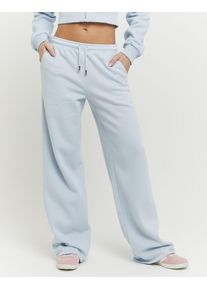 Sweathose Tally Weijl "SPACOWIBY", Damen, Gr. 34, N-Gr, blau (skyride), Sweatware, Obermaterial: 65% Baumwolle, 35% Polyester, unifarben, lang, Hosen Sweathose, Baumwollmischung, weit